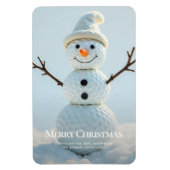 Kerst Golf Ball Snowman Magneet (Verticaal)