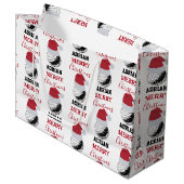 Kerst Golf Ball Sport Aangepaste naam Groot Cadeauzakje (Voorkant Gekanteld)