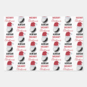 Kerst Golf Ball Sport Aangepaste naam Inpakpapier Vel (Voorkant)