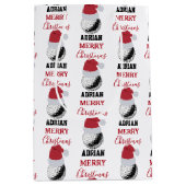Kerst Golf Ball Sport Aangepaste naam Medium Cadeauzakje (Voorkant)