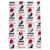 Kerst Golf Ball Sport Aangepaste naam Medium Cadeauzakje (Achterkant)