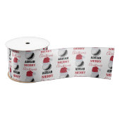 Kerst Golf Ball Sport Aangepaste naam Satijnen Lint (Spoel)