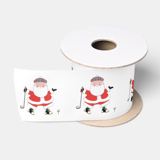 Kerst Golf Cadeau Satijnen Lint (Spoel)