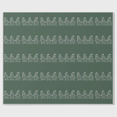 Kerst Golf Gingerbread Man Golfen Cadeaupapier (Vlak)