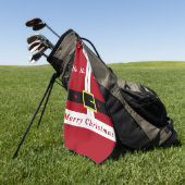 Kerst Golf Handdoek Cadeau Kerstman (Groen)