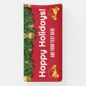 Kerst golf karretje parade banner (Verticaal)