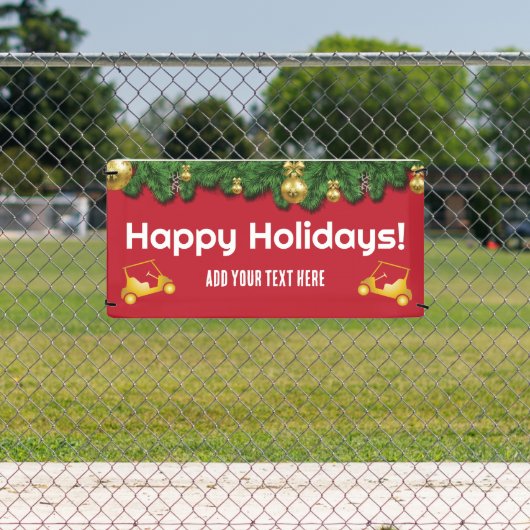 Kerst golf karretje parade banner (Insitu)