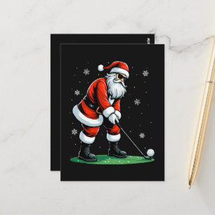 Kerst Golf Kerstman Golfer Kerstmis Grappig Briefkaart