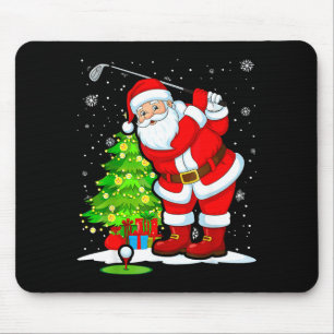 Kerst Golf Kerstman Golfer Xmas Grappige Kerstmis Muismat
