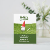 Kerst golf met golfbal feestdagenkaart (Staand voorkant)