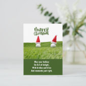 Kerst golf met golfbal feestdagenkaart (Staand voorkant)