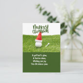 Kerst golf met golfbal feestdagenkaart (Staand voorkant)