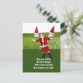 Kerst golf met golfbal feestdagenkaart (Staand voorkant)