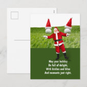 Kerst golf met golfbal feestdagenkaart (Voorkant / Achterkant)