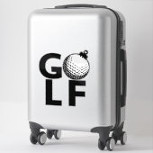 Kerst Golf Ornament Sticker (Koffer)