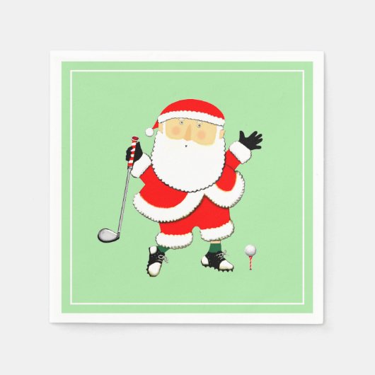 Kerst Golf Party Servet (Voorkant)