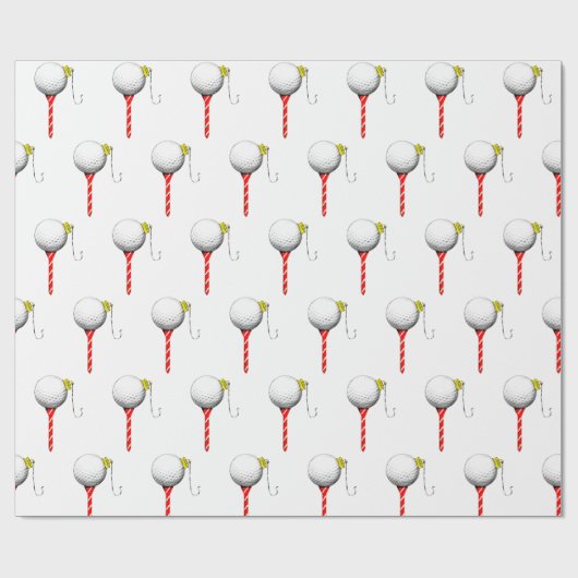 Kerst Golf T-shirt Gift Cadeaupapier (Vlak)