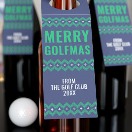 Kerst Golf Thema Vrolijk Golfmas Bottle Label