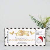 Kerst Golf Ticket, Verrassingscadeaubon (Staand voorkant)