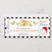 Kerst Golf Ticket, Verrassingscadeaubon (Voorkant)