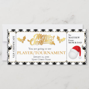 Kerst Golf Ticket, Verrassingscadeaubon