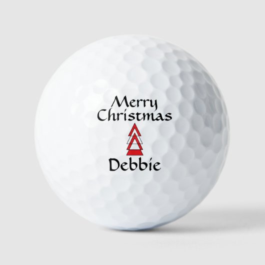 Kerst Golfballen #Debbie door dalDesignNZ (Voorkant)