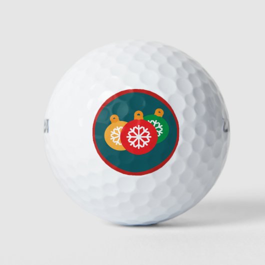 Kerst golfballen / Kerstboomversiering ontwerp (Voorkant)