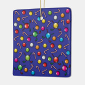 Kerst Golfer Monogram Ontwerp Keramisch Ornament (Links)