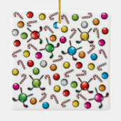 Kerst Golfer Monogram Ontwerp Keramisch Ornament (Achterkant)