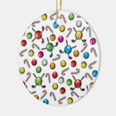 Kerst Golfer Monogram Ontwerp Keramisch Ornament (Links)