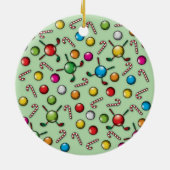 Kerst Golfer Monogram Ontwerp Keramisch Ornament (Achterkant)