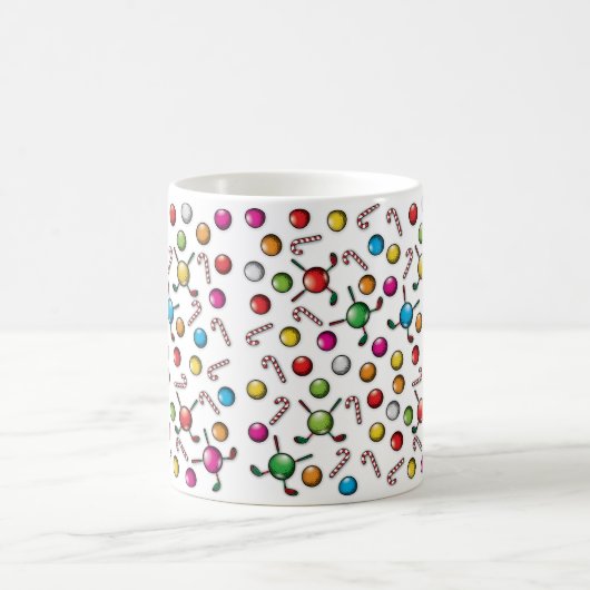 Kerst Golfer Monogram Ontwerp Koffiemok (Center)