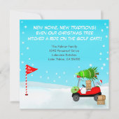 Kerst Golfkar met Bewegende Dozen Golf  Aankondiging (Voorkant)