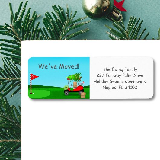 Kerst Golfkar Met Verhuisdozen Golfbaan Etiket