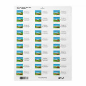 Kerst Golfkar Verhuisdozen Woestijn Golfbaan Etiket (Full Sheet)
