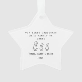 Kerst Gonk Ster Ornament Voor Familie Van 3
