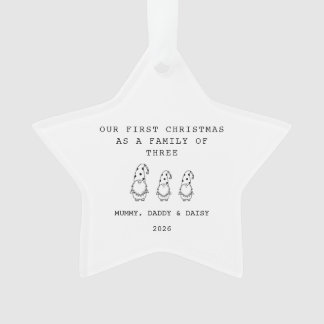 Kerst Gonk Ster Ornament Voor Familie Van 3