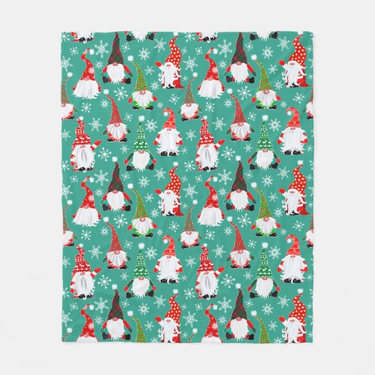 Kerst Gonks patroon Fleece Deken (Voorkant)