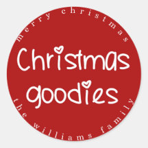 Kerst Goodies - gepersonaliseerd rood