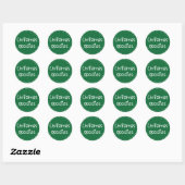 Kerst Goodies - Gepersonaliseerde Groen Ronde Sticker (Vel)