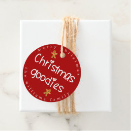 Kerst Goodies - Schattige Gingerbread Heren Rood Bedankjes Labels