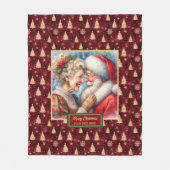 Kerst Gooi Deken Gezellig Cadeau Mr & Mrs Claus (Voorkant)