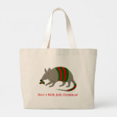 Kerst gordeldier boodschappentas grote tote bag (Achterkant)