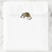 Kerst gordeldierstickers ronde sticker (Tas)