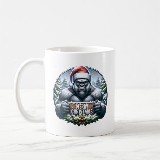 Kerst Gorilla Koffiemok (Links)