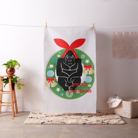 kerst - gorilla - stof (Voorbeeld)