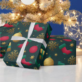 Kerst Goud Decoratief Inpakpapier