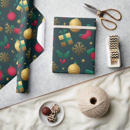 Kerst Goud Decoratief Inpakpapier