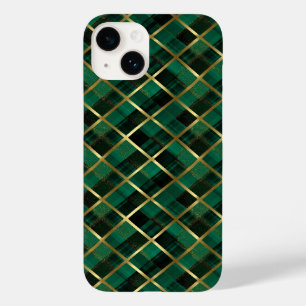 Kerst goud en groen geplakt patroon Case-Mate iPhone 14 hoesje