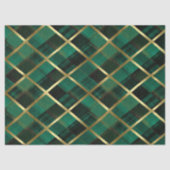 Kerst goud en groen geplakt patroon tissuepapier (Voorkant)